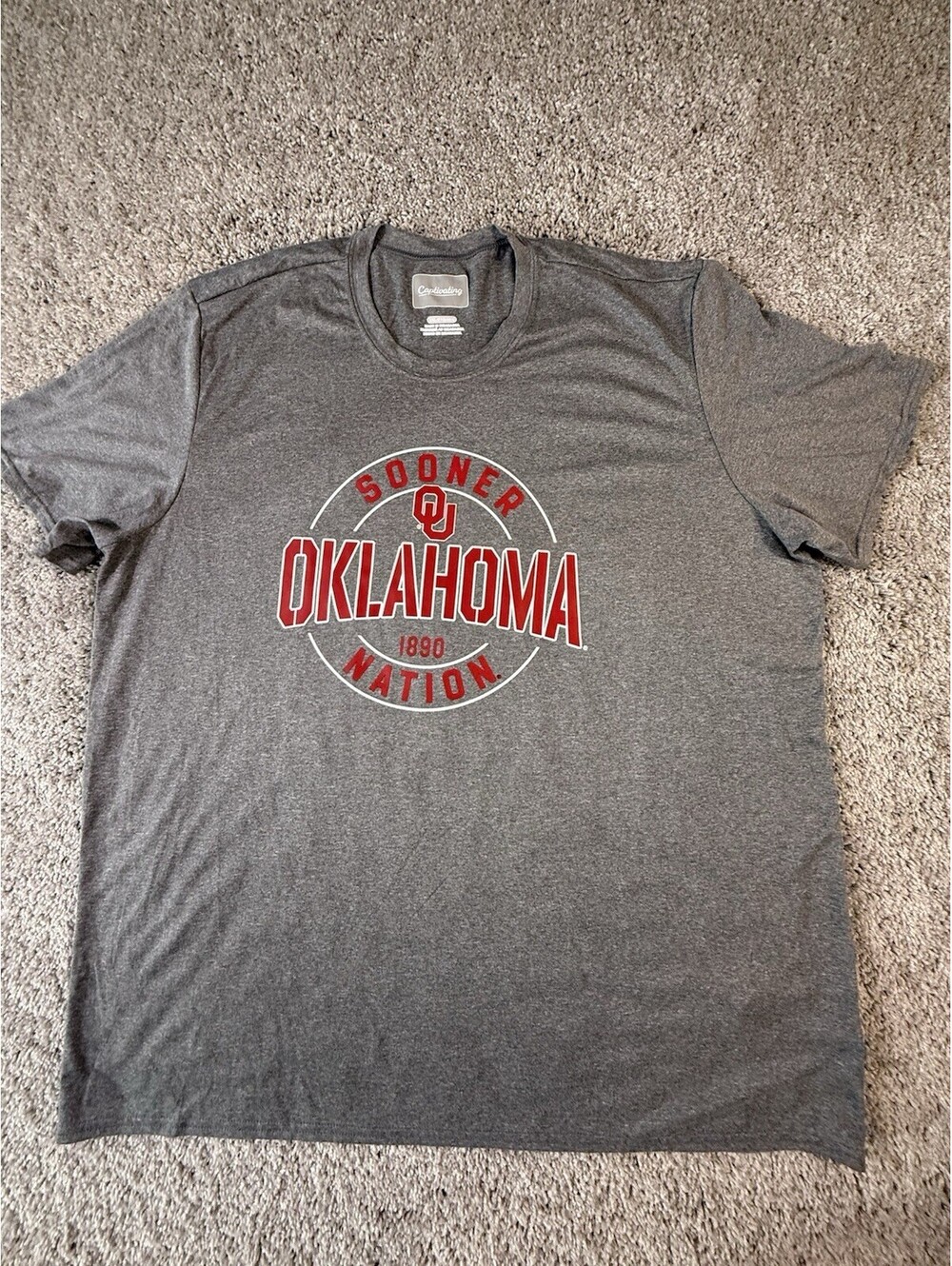 Men's 2XL Captivating Apparel Red Oklahoma University T Shirt NWT
